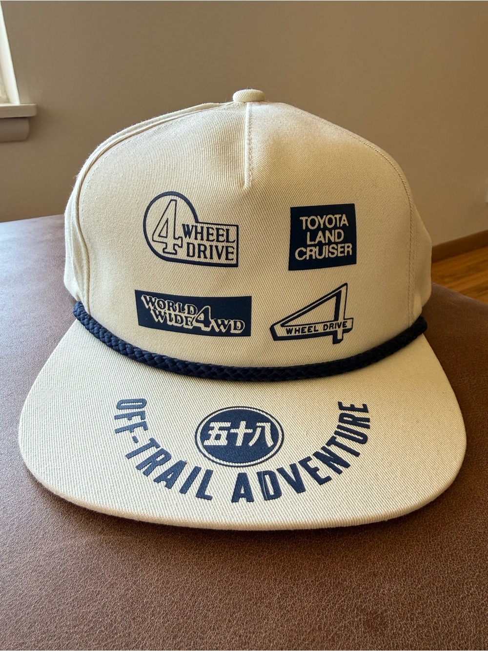 HUF x Land Cruiser Off-Trail Adventure Cream and Navy Rope Cap